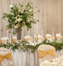 Wedding Head table with flowers